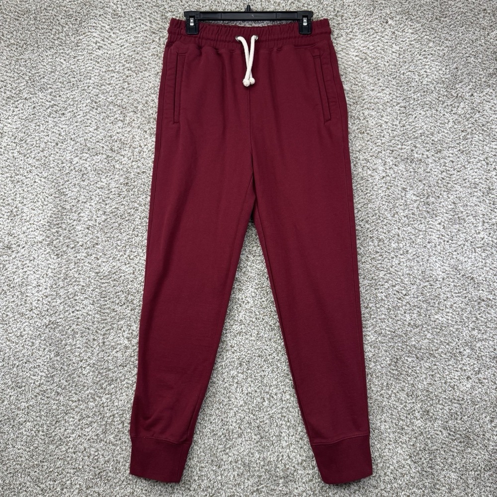 The North Face Heritage Patch Fleece Joggers Men's Small Sweatpants Red Burgundy